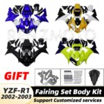 YZF-R1 2002 2003 For YAMAHA YZF R1 2002-2003 Fairing Moto YZFR1 Set Body Kit decoration Plastic Guard Plate Accessories Shell (New)
