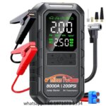 4-IN-1 Car Jump Starter with Air Compressor Peak 8000A Auto Battery Booster 200PSI Air Pump Portable Power Bank Tire Inflator (New)