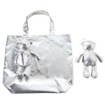 Cute Doll Mini Foldable Shopping Bag Womens Portable Tote Bag 인형 미니 접이식 쇼핑백 Сумка женская Reusable Pouch (New)
