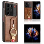 ZTE Nubia Fold Shockproof Wristb Ring Bracket Back Cover ZTE Nubia Fold Protective Leather Phone Case (New)