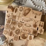 MOONGLIGHT All Kinds Of Beautiful Jewelry Wooden Rubber Stamp DIY Scrapbooking Photo Album Card Making Wood Seal (New)