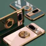 Electroplating Magnetic Ring Bracket Phone Case Google Pixel 9 Pro 9 8 Pro 8A 8 7Pro 7A 7 6A 5A Shockproof Protection Cover (New)