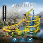 1061 PCS Orbital Adventure Mosasaurus Lab Roller Coaster Building Blocks Dinosaur Railway Park Model Assembly Bricks Toys Gifts (New)