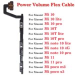 Power Button Key Flex Xiaomi Mi 11 Note 10 10T
