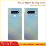AAA LG Stylo 6 Q730 Housing Door Battery Cover Back Cover Rear Case Chassis Shell Style 6 K71 With Camera Lens Replacement (New)