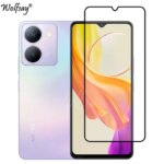 Full Cover Glue Tempered Glass Vivo Y27 5G Screen Protector Vivo Y27 Y 27 5G Camera Glass Vivo Y27 5G Glass 664 inch (New)