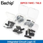 50PCS Integrated Circuit Logic IC 74HC/ 74LS DIP-14 5 values IC Chip Assortment Box Kit Electronic Component (New)