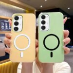 Smooth Surface Hard Shell TECNO SPARK 40 Pro Plus With Magnetic Ring Sticker Case Back Cover (New)