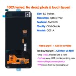 OEM Quality AMOLED Google Pixel 2 Screen Replacement LCD Phone Mobile Display Touch Digitizer Assembly Repair Wholesale KIT (New)