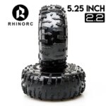 RHINO 2 Pairs Trachyte 1.7 X 5.25 - 2.2 Inch Competition Tires Super Sticky Off-Road Racing Rubber Tracks for ATVs UTVs (New)
