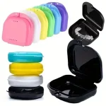 50 Denture Storage Box Dental Retainer Orthodontic Mouth Guard Container Plastic Oral Hygiene Supplies Dental Tray Case Box Bangladesh (New)