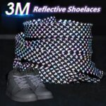 3M Reflective Shoelaces for Sneakers Flat Luminous Shoe Laces Cool Glow In The Dark Shoelace Adult Children Sports Shoestrings (New)