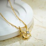 Vintage CZ Zircon Star Western Cowboy Boots Pendant Necklace for Women Stainless Steel Charms Collar Necklaces Punk Jewelry (New)