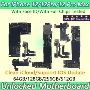 S9af3dda4d2124ea1b4b405181acbf3d2i_300x300q75 Working iPhone 12 Pro /12pro Max Motherboard With Face ID Unlocked Logic Clean Free iCloud iphone 12 pro max Board Bangladesh (New) - Image 1