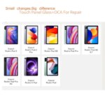 10Pcs Xiaomi Redmi Pad SE 87 11 K Pad 2 Pro Poco X1 M1 Touch Screen Panel Tablet Front Outer LCD Glass Lens With OCA (New)