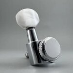 M6 Pearl Button Guitar Locking Machine Heads Tuners M6 SCHALLER TYPE Chrome Brass Gear For JP6 7 Shr ST Guitar Well (New)