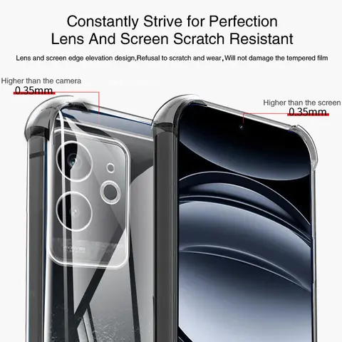 S9bce8bf2fd704933ad5a4f38e8dccd2bd_480x480q75 Thickened Air Bag Soft Phone Case OPPO Realme GT6 GT 6 RealmeGT6 5G China Global Anti Drop Silicone Corners Bumper Cover Gel (New) - Image 1