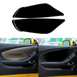 Glossy Piano Black Plastic Door Panel Covers Kit Fit For Chevrolet Camaro 2010 2011 2012 2013 2014 2015 Car Interior Accessories (New)