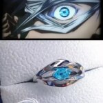 Jujutsu Kaisen anime rings for women Gojo Satoru High quality exquisite Jewelry Accessories cosplay kids friends New year gift (New)