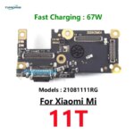 For Xiaomi Mi 11T 12T 13T 14T 9T Pro USB Charging Board Charger Dock Port Flex Cable Parts 11Tpro 12Tpro 13Tpro 14Tpro 9Tpro (New)