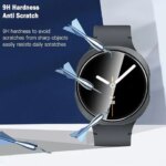 5Pcs Tempered Glass Samsung Galaxy Watch 9 8 7 Ultra 2 40 44mm Screen Protector Film Watch 6 4 Classic 47 46 5 Pro 45mm (New)
