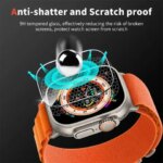 5Pcs Screen Protector Apple Watch Ultra 49mm Accessories Anti-Scratch Waterproof Tempered Glass HD Film iWatch Ultra 49 mm (New)