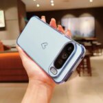 Elegant Girlish Love Heart Pattern Plating Glossy Silicone Case Google Pixel 10 9 Pro XL 8A Full-pack Anti-Drop Buffer Cover (New)