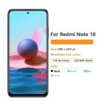 6.43'' For Xiaomi Redmi Note 10 4G LCD Display Touch Screen Digitizer Panel LCD For Redmi Note 10 M2101K7AI LCD (New)