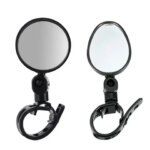 2PCS Bicycle Rear View Mirror Road Bike Handlebar Rearview Plane Mirror Black (New)