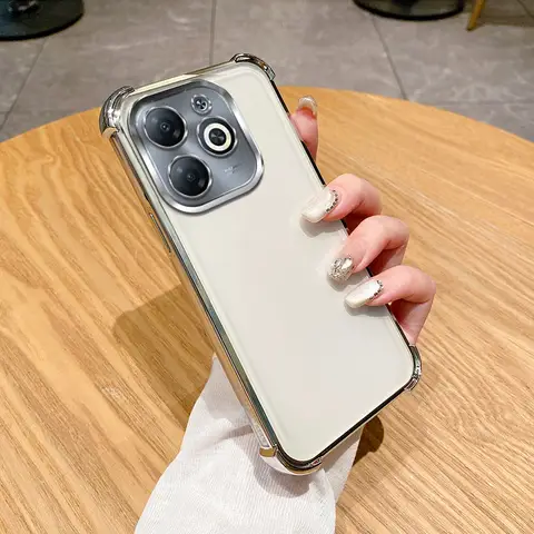 S9e35588f75214e498d8b7e2c4d0f4f8a4_480x480q75 For Infinix Smart 8 Case Infinix Smart 9 Phone Case Smart 7 8 Pro 8 Plus Four Corners Thickening Shookproof Plating back cover (New) - Image 1