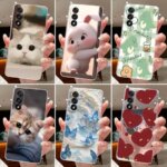 Capa OnePlus Nord 5 4 3 2 2T Clear Cases Silicone Soft TPU Cover One Plus Nord 2T Nord2 5G Coque Cute Rabbit Cat Phone Case (New)