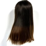 5x5 Glueless Double Drawn Bone Straight Wig Lace Closure Straight Human Hair Wigs 300% Density T1B/4 Ombre Hair Wig For Women (New)