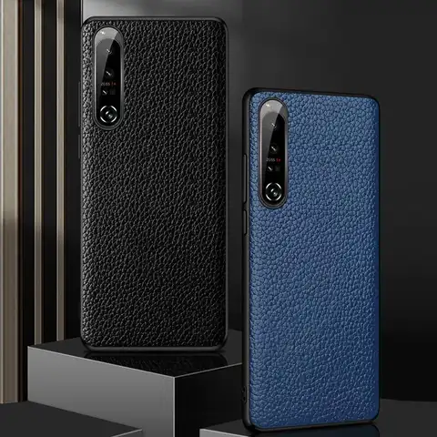 S9fc7e6972e474c009b4cc2bb6bb8044bg_480x480q75 Sony Xperia 1 IV Genuine Leather Phone Case Xperia Pro-I Ultra Slim Phone Cover Xperia 5 1 III 1 IV Shockproof Funda (New) - Image 1