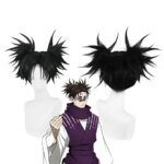 High-Quality ‌Anime Jujutsu Kaisen Choso Cosplay Synthetic Hair 14-Inch Double Ponytail High Braids Halloween Daily Party Wig (New)