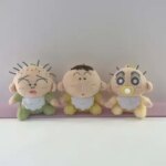 Cartoon Crayon Shin Chan Plush Keychain Cute Stuffed Doll Backpack Decoration Creativity Anime Peripherals Couple Festival Gift (New)
