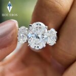 6cttw Oval Cut All Moissanite Engagement Ring with GRA 925 Sterling Silver Three Stone Diamond Wedding Bands for Women Jewelry (New)