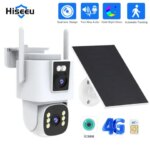 Hiseeu 4MP Dual Lens 4G Camera Solar PIR Human Detection Night Vision Waterproof Security IP CCTV outdoor camera ICSE App (New)