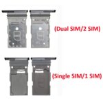Samsung Galaxy S23 Ultra S918 S918B Phone New Housing Chip SIM Card Tray Slot Holder Pocket Parts Single Dual SIM Black (New)
