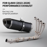 For QJMOTOR QJ800GS-G QJ 800GS SRK800RR SRK 800 RR 2023 Motorcycle Exhaust System With 51MM Muffler Front Link Pipe (New)