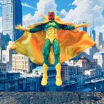 1/12 Scale Collectible Figure Vision Yellow Cloak Cosplay Anime Mutant Super Hero Clothes Fit 6Inch ML Action Figure Body (New)