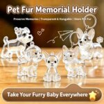 Transparent Pet Hair Capsule Keychain Dog Cat Fur Memorial Keepsake Storage Box Portable Pet Souvenir Container Gift (New)