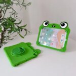 Huawei MatePad SE 11 Air 115 S Honor Pad X8A X9A X9 X10 Pro 11inch 3D Cartoon Frog Bracket Tablet Case Soft Silicone Cover (New)