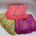 20cm Colorful Fringe Tassel Lace Fabric Stage Performance Wedding Party Dance Dress Decoration Trimming DIY Sewing Accessories (New)