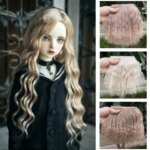 Reborns Doll Wig Pure Mohair Coffee Light Gray BJD OB11 Dolls Wigs Sheepskin Wool Lamb Hair DIY Accessories (New)