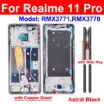 Middle Frame Housing Realme 11 Pro 11Pro Plus 5G Front LCD Frame Middle Housing Bezel with Side Key Replacement (New)
