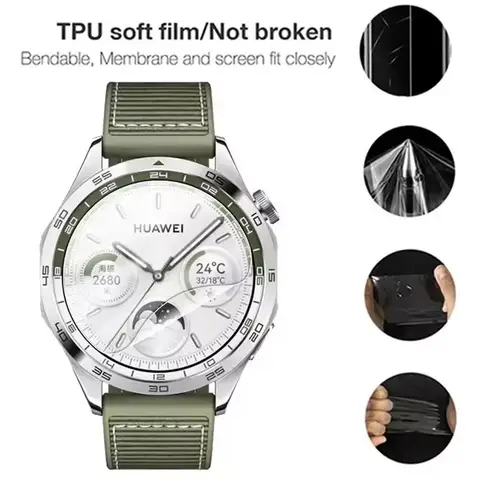 Sa23ab4b6cc5049b3a544267ef38cc540e_480x480q75 Hydrogel Film Universal Round Watch Screen Protector Film 1-5Pcs 26-46mm 29mm 30mm 31mm 32mm 33mm 34mm 35mm 36mm 37mm 38mm 39mm (New) - Image 1