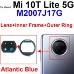 Back Rear Camera Lens Glass Cover Frame Xiaomi Mi 10T Lite 5G M2007J17G Main Camera Lens Frame Cover Sticker Repair Parts (New)