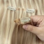 Invisible Clip In Hair Extension Human Hair Machine Remy Injected PU Seamless Clip On Hair 7 Pcs/Set 100-120g Invisible Clip Ins (New)