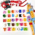 5-10PCS Acrylic Letter Number Beads Loose Spacer Bead Colorful Mixed for Making Key Chain Bracelet DIY Craft Jewelry Accessories (New)