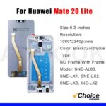 IPS LCD Huawei Mate 20 Lite Display Digital Touch Screen Digitizer Assembly SNE-AL00 SNE-LX1 Mate 20 Lite Pantalla (New)